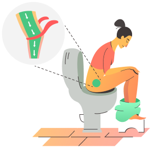 Με σκαμπό WC